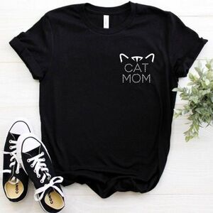 Cat Mom Cute Custom Tee Shirt